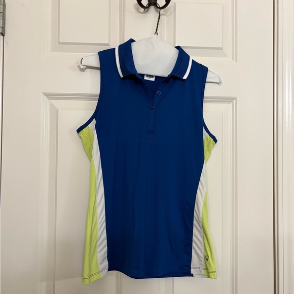 Summer Sale: Fila Blue and Yellow Polo Top for Active Wear - Picture 1 of 4